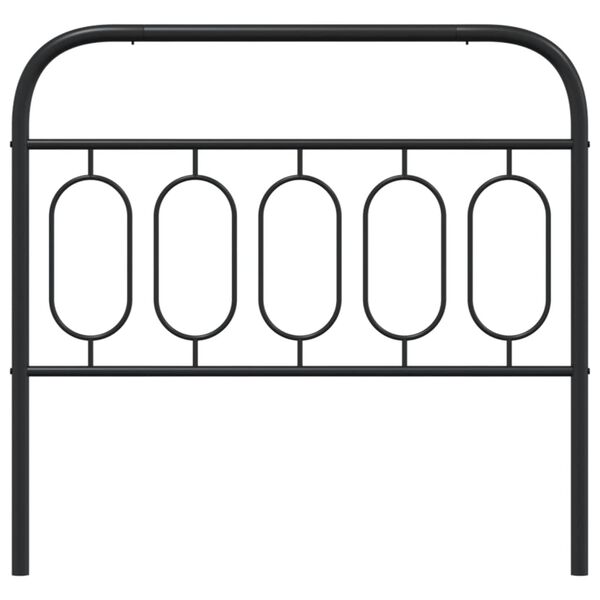 vidaXL T&ecirc;te de lit de remplacement m&eacute;tal noir 107 cm