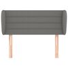 vidaXL T&ecirc;te de lit avec oreilles Gris fonc&eacute; 83x23x78/88 cm Tissu