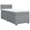 vidaXL Sommier à lattes de lit avec matelas gris clair 80x200 cm tissu