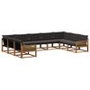 vidaXL Ensemble de canap&eacute;s d'ext&eacute;rieur 9 pc Naturel et noir