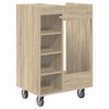 vidaXL Armoire de Golf avec roue Uni Ch&ecirc;ne Sonoma 65 x 45 x 98 cm