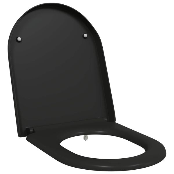 vidaXL Si&egrave;ge de toilette Noir 49 x 36 x 4 cm Duroplast