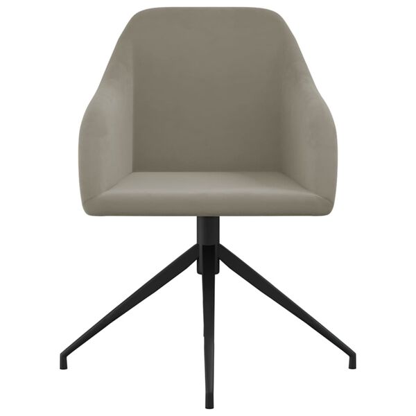 vidaXL Chaises &agrave; manger lot de 6 gris clair velours