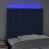 vidaXL T&ecirc;te de lit &agrave; LED Bleu 90x5x118/128 cm Tissu