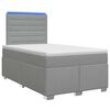 vidaXL Lit boxspring avec matelas Gris clair 120 x 200 cm Tissu