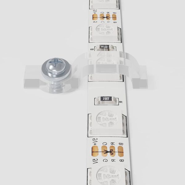 vidaXL Bande LED 4 pcs Noir et Transparent 130 x 0,8 x 0,3 cm