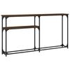 vidaXL Table console ch&ecirc;ne marron 145x22,5x75 cm bois d'ing&eacute;nierie