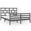 vidaXL Cadre de lit sans matelas gris bois massif