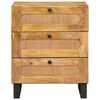 vidaXL Cabinet de chevet Naturel 50 x 33 x 62 cm Bois de mangue massif