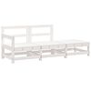 vidaXL Salon de jardin 3 pcs blanc bois massif de pin