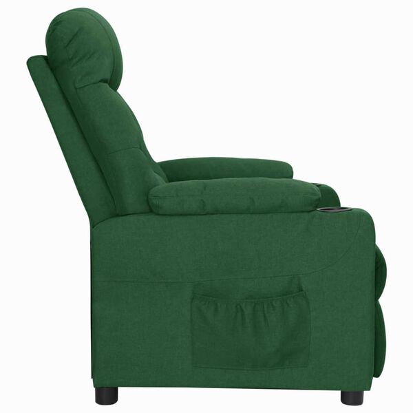vidaXL Fauteuil Vert fonc&eacute; Tissu