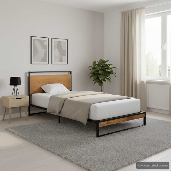 vidaXL Cadre de lit sans matelas m&eacute;tal 90x200 cm