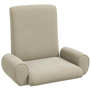 vidaXL Fauteuil de sol ajustable Sable Velours grain&eacute;