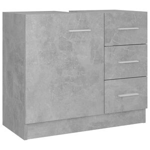 vidaXL Armoire d'&eacute;vier Gris b&eacute;ton 63x30x54 cm Bois d'ing&eacute;nierie