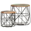vidaXL Tables basses 2 pcs Bois de récupération massif