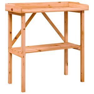vidaXL Table &agrave; plantes avec &eacute;tag&egrave;re marron 78x38x82,5 cm bois de sapin
