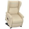 vidaXL Fauteuil Cr&egrave;me Tissu
