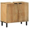 vidaXL Armoire lavabo de salle de bain marron bois massif de manguier