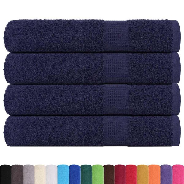 vidaXL Serviettes FROGN 4 pcs bleu marine 100x200 cm 360 g/m&sup2;