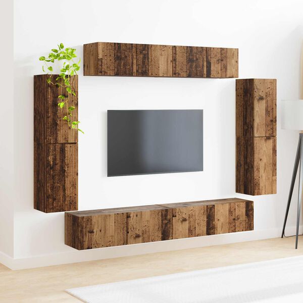 vidaXL Meuble TV 8 pcs Bois ancien
