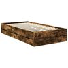 vidaXL Cadre de lit Ch&ecirc;ne Fum&eacute; 90 x 190 cm Bois d&rsquo;ing&eacute;nierie