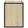 vidaXL Meuble TV chêne sonoma 80x31x39,5 cm bois d'ingénierie et métal