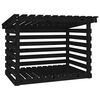 vidaXL Support pour bois de chauffage Noir 108x73x79 cm Bois de pin