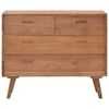 vidaXL Commode 90x35x75 cm Bois de teck massif