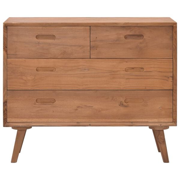 vidaXL Commode 90x35x75 cm Bois de teck massif