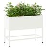 vidaXL Bac de jardin sur&eacute;lev&eacute; Blanc 60 x 26 x 45 cm Acier