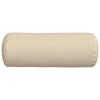 vidaXL Coussins d'accent 2 pcs Crème Ø 25 x 70 cm tissu