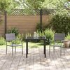 vidaXL Ensemble de salle &agrave; manger pour jardin 3 pcs Gris polyrotin