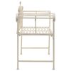 vidaXL Banc de jardin 132 cm Métal Antique Blanc