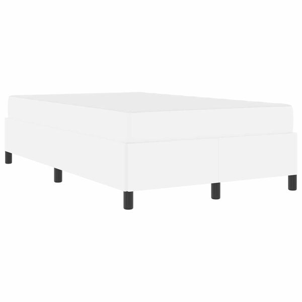 vidaXL Cadre de lit avec matelas Blanc 120 x 200 cm tissu