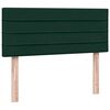 vidaXL Sommier &agrave; lattes de lit et matelas vert fonc&eacute; 120x220cm velours