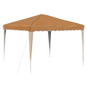 vidaXL Tente de f&ecirc;te pop-up 288 x 288 x 245 cm Beige Tissu Oxford