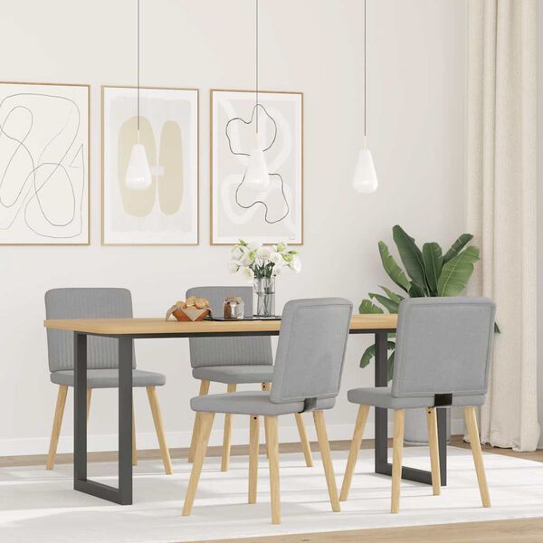 vidaXL Chaises à manger lot de 4 gris nuage tissu