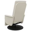 vidaXL Fauteuil inclinable de massage et repose-pieds cr&egrave;me similicuir