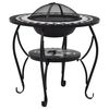 vidaXL Table de foyer mosa&iuml;que Noir et blanc 68 cm C&eacute;ramique