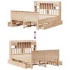 vidaXL Lit bibliothèque sans matelas 160x200 cm bois massif de pin