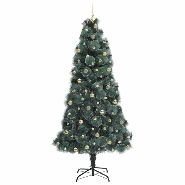 vidaXL Arbre de Noël artificiel pré-éclairé avec ensemble de boules
