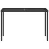 vidaXL Table de jardin dessus en verre noir 115x54x74cm r&eacute;sine tress&eacute;e