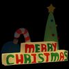 vidaXL D&eacute;coration gonflable Merry Christmas avec LED 197 cm