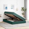 vidaXL Lit avec rangement et matelas Vert foncé 140 x 190 cm Velours