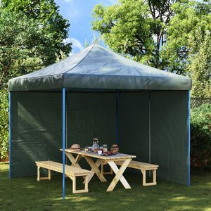 vidaXL Paroi de tente r&eacute;ception 2 pcs avec fermeture &eacute;clair PE Vert