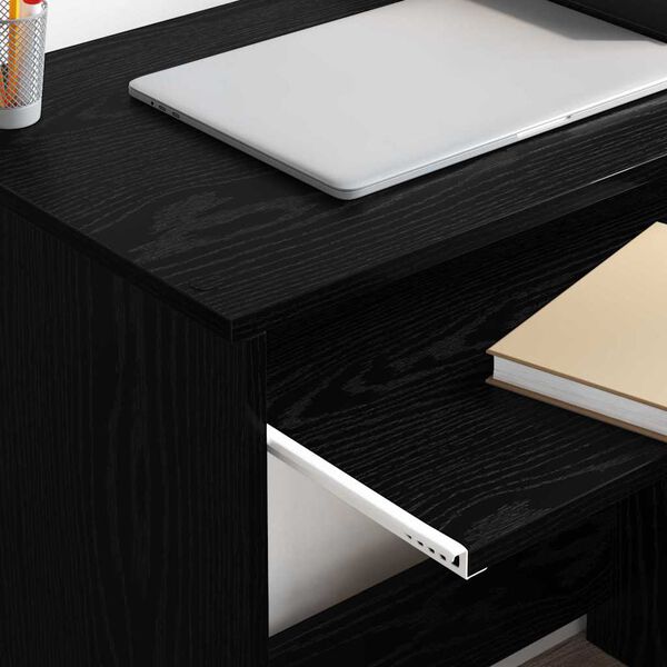 vidaXL Bureau Chêne noir 106 x 40 x 88.5 cm Bois d'ingénierie