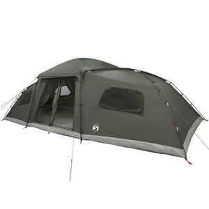 vidaXL Tente familiale avec auvent imperm&eacute;able 18 personne Vert arm&eacute;e