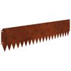 vidaXL Bordure de Pelouse 10 pc 103 x 25 cm Acier Rouill&eacute;