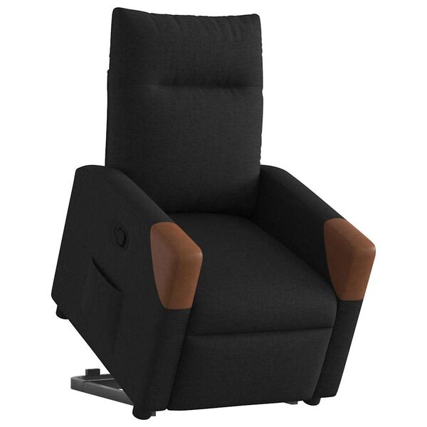 vidaXL Fauteuil inclinable noir tissu