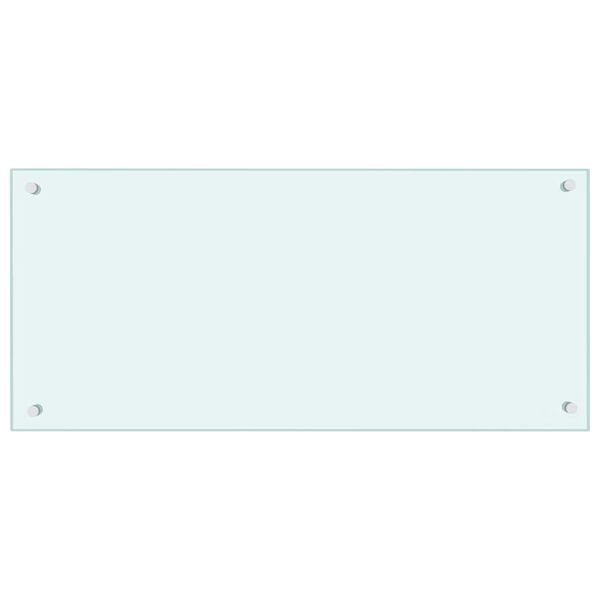 vidaXL Dosseret de cuisine Blanc 90x40 cm Verre trempé
